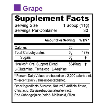 Healios Oral Health and Dietary Supplement Powder for Mouth Sores