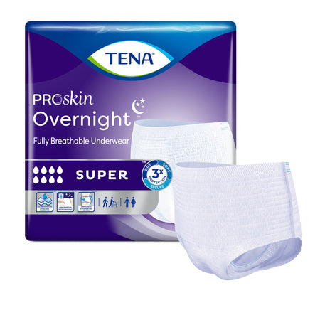 Essity 72325 Tena ProSkin Overnight Super Fully Breathable Underwear, Large