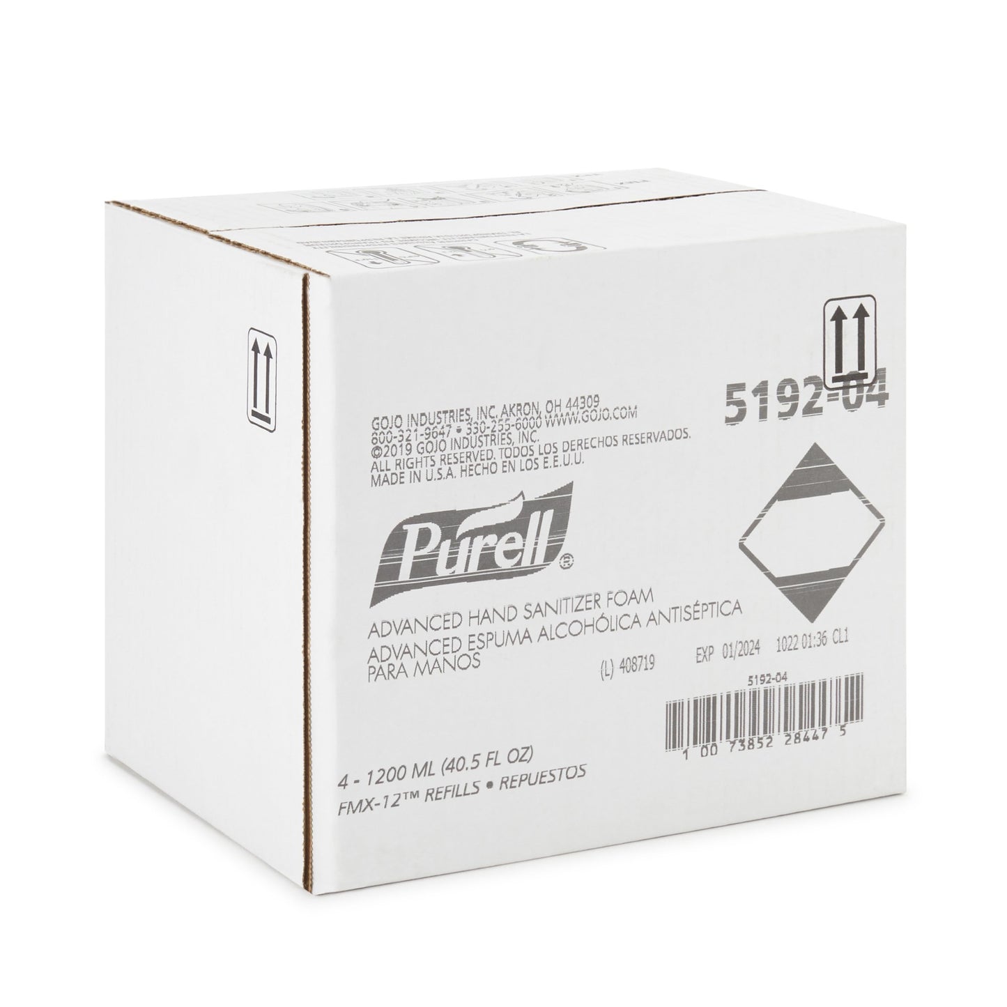 Hand Sanitizer Purell® Advanced 1,200 mL Ethyl Alcohol Foaming Dispenser Refill Bottle