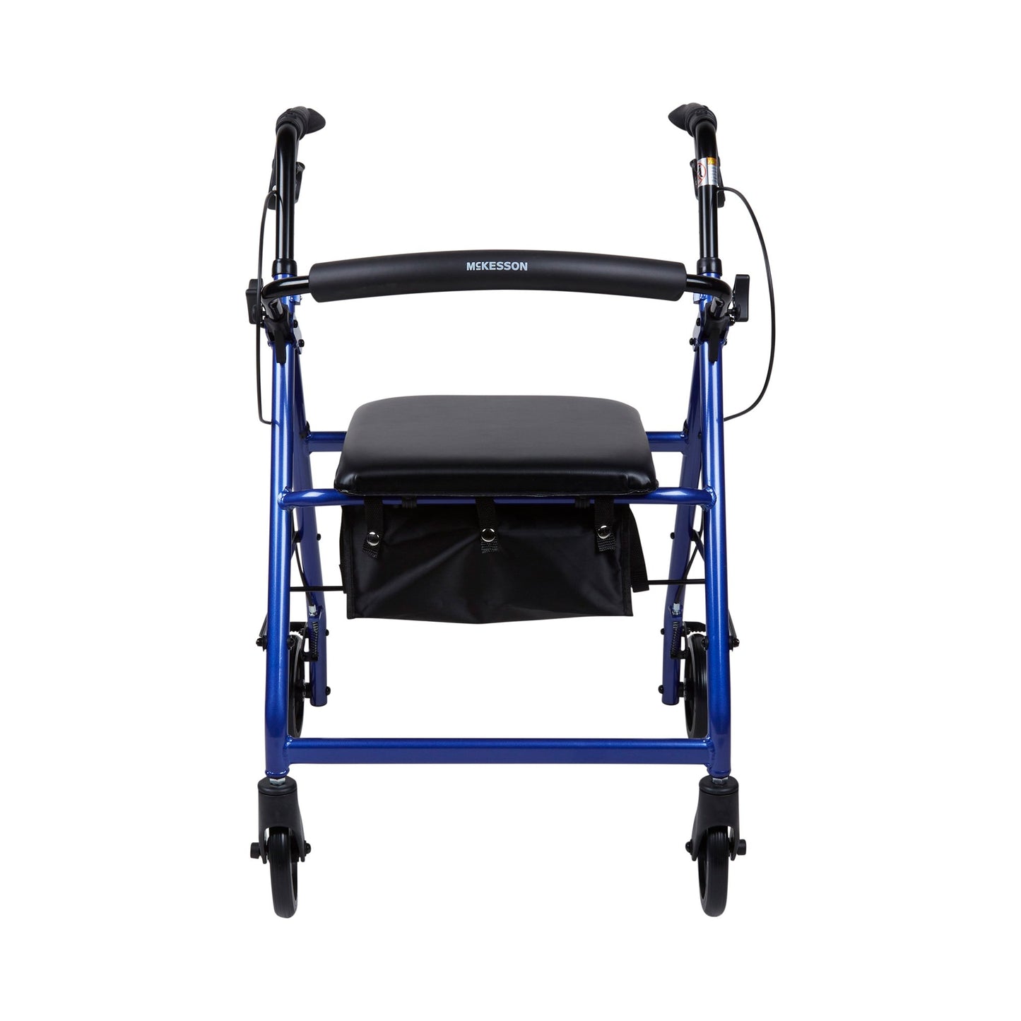 McKesson Folding Aluminum Four-Wheel Rollator, Blue