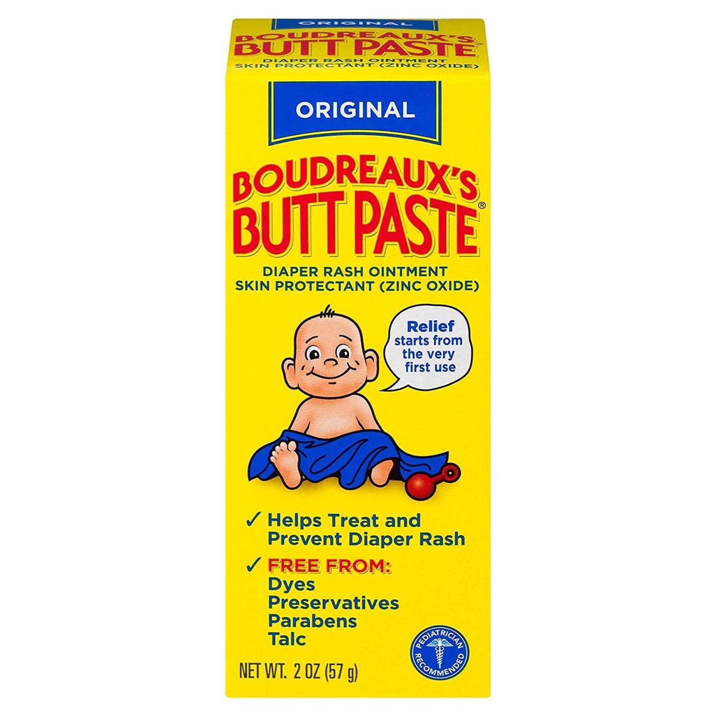 Boudreaux's Original Butt Paste Diaper Rash Treatment, Scented, 2-ounce tube