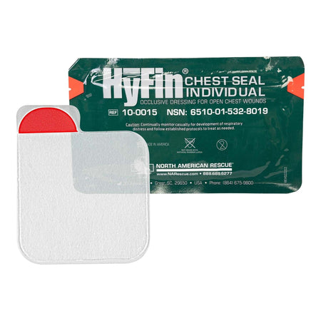 North American Rescue 10-0015 HyFin Individual HyFin Chest Seal, 6 x 6 Inch, 1 per Pack