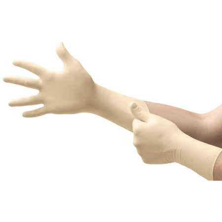 Microflex UL-315-M Ultra One Latex Extended Cuff Length Exam Glove, Medium, White