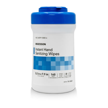 McKesson 16-3460 Instant Hand Sanitizing Wipes, 160 Count