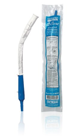 Sage 6629 Oral Care Suction Tube Handle QCare Angled Type Yankauer Style Sterile