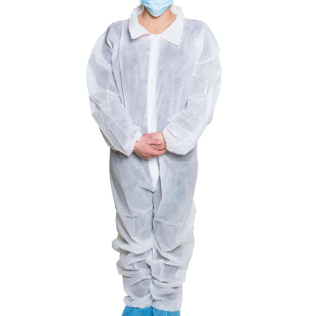 Dukal 918079 Coverall 3X-Large White Disposable NonSterile