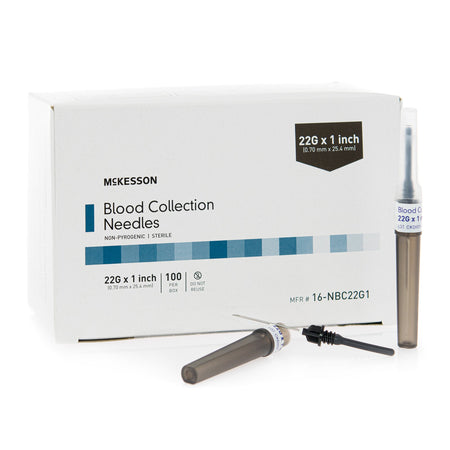 McKesson 16-NBC22G1 Blood Collection Needle, 22 Gauge, 1 Inch Length