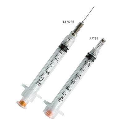 VanishPoint® 10391 3 mL Syringe with Hypodermic Needle, 25 Gauge, 1 Inch