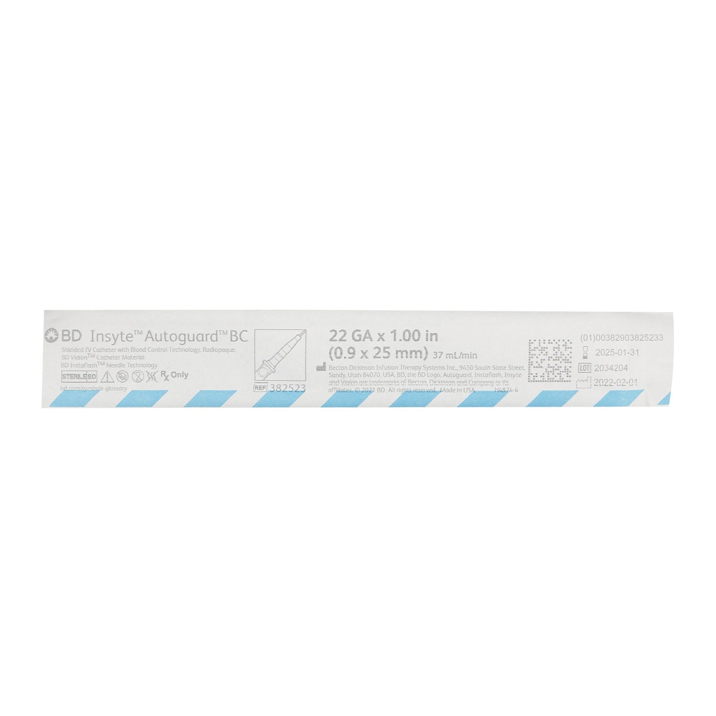 Insyte Autoguard BC Peripheral IV Catheter, 22 Guage by BD product image - view 3