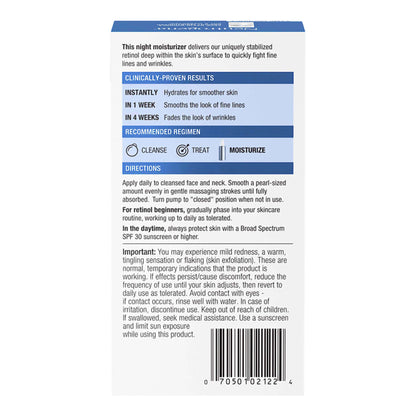 Facial Moisturizer Neutrogena® Rapid Wrinkle Repair® Night 1 oz. Pump Bottle Unscented Lotion