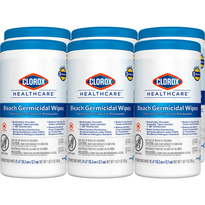 Clorox Healthcare® Bleach Germicidal Wipes, Canister, 150 ct.