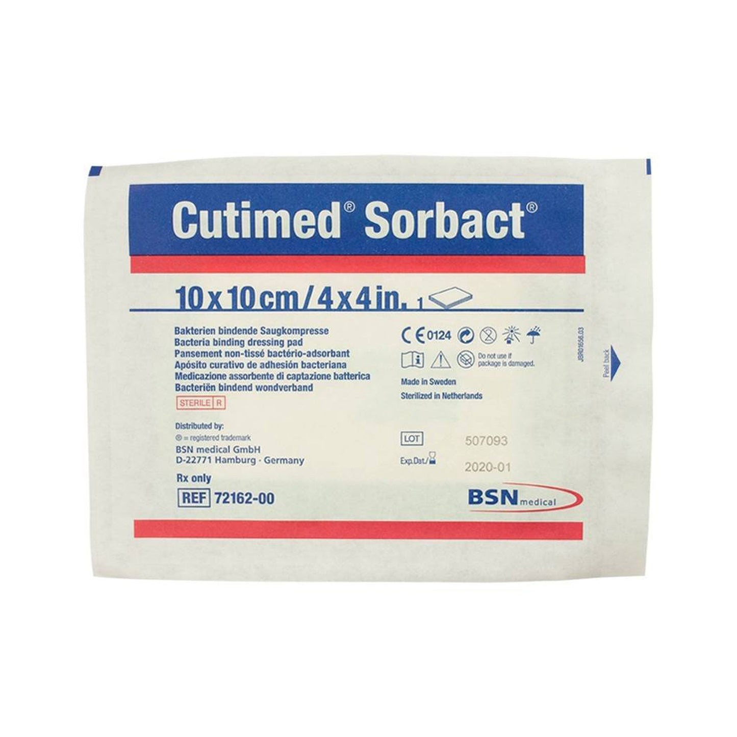Cutimed® Sorbact® Antimicrobial Mesh Dressing, 4 x 4 Inch