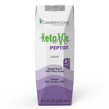 Cambrooke Therapeutics 50303 KetoVie Peptide 4:1 Ketogenic Medical Food, 8.5-ounce carton