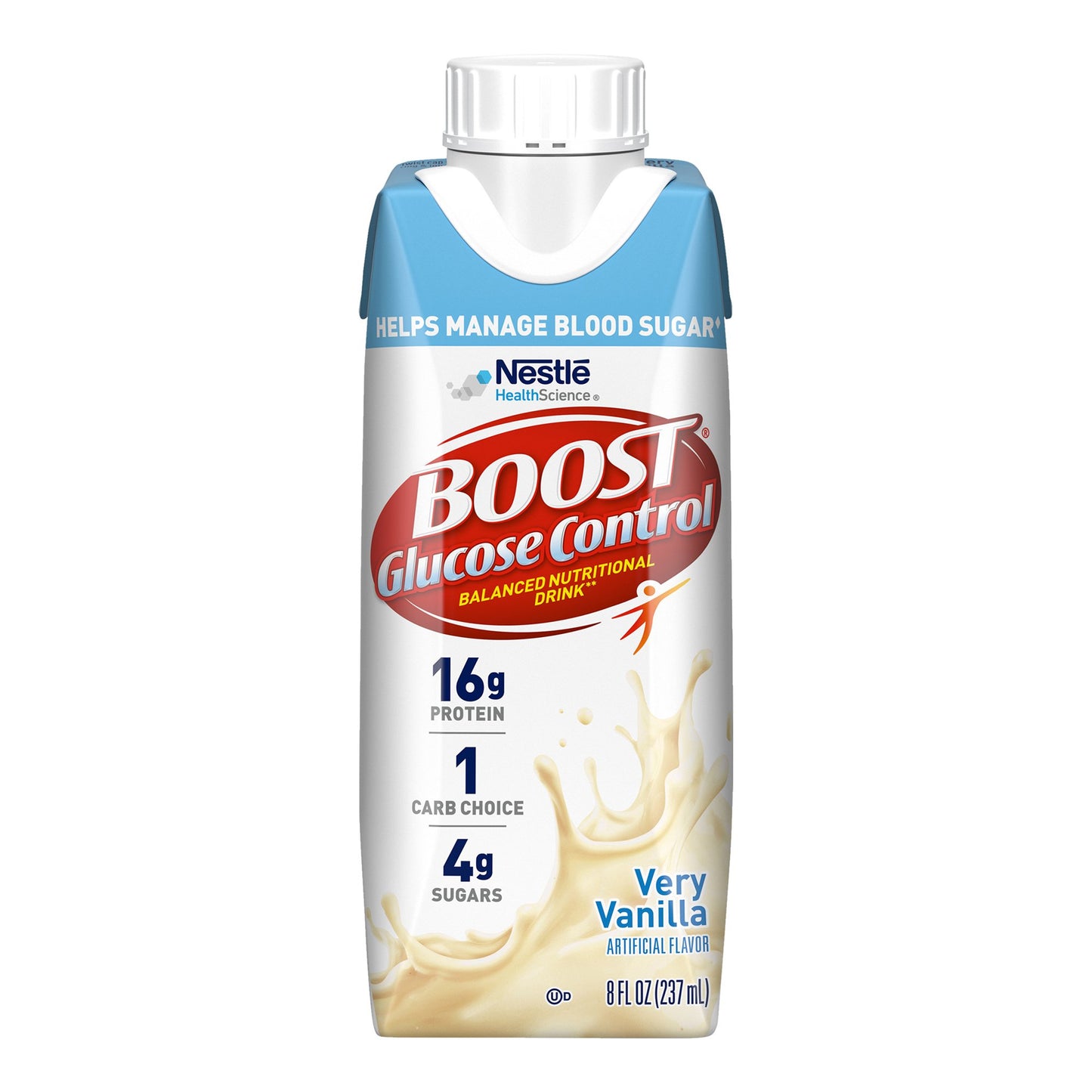 Boost® Glucose Control Vanilla Balanced Nutritional Drink, 8-ounce carton