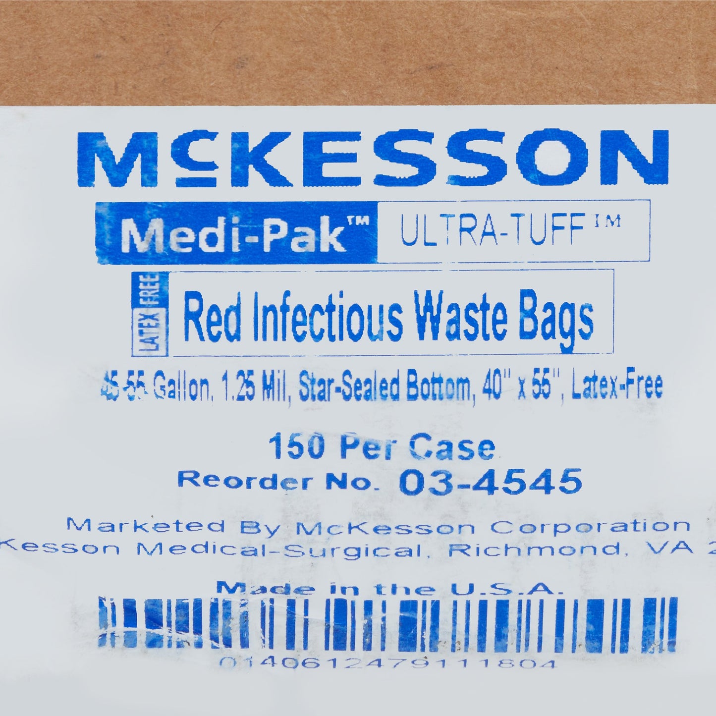 McKesson 45 - 55 Gallon Infectious Waste Bag