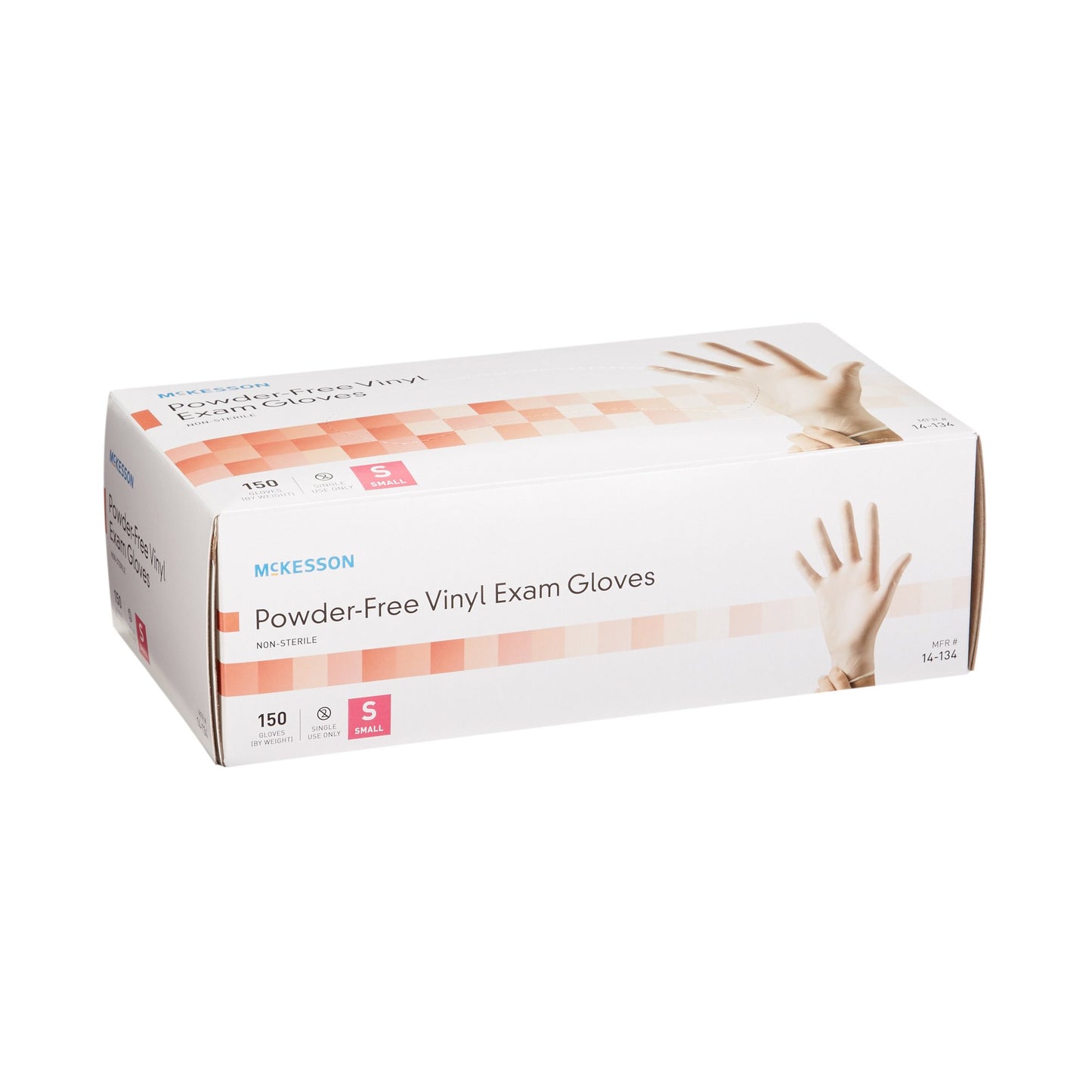 McKesson Vinyl Exam Glove, Small, Clear