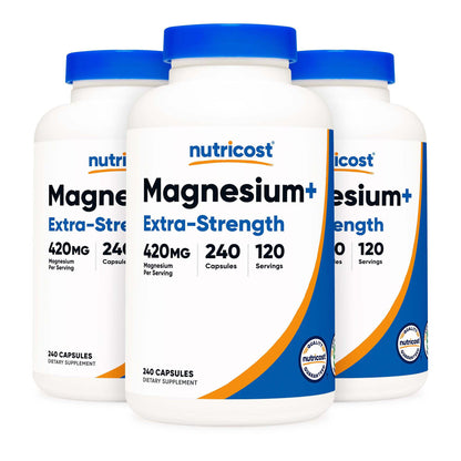 Dietary Supplement nutricost® Magnesium Citrate 420 mg Strength Capsule 240 Per Bottle