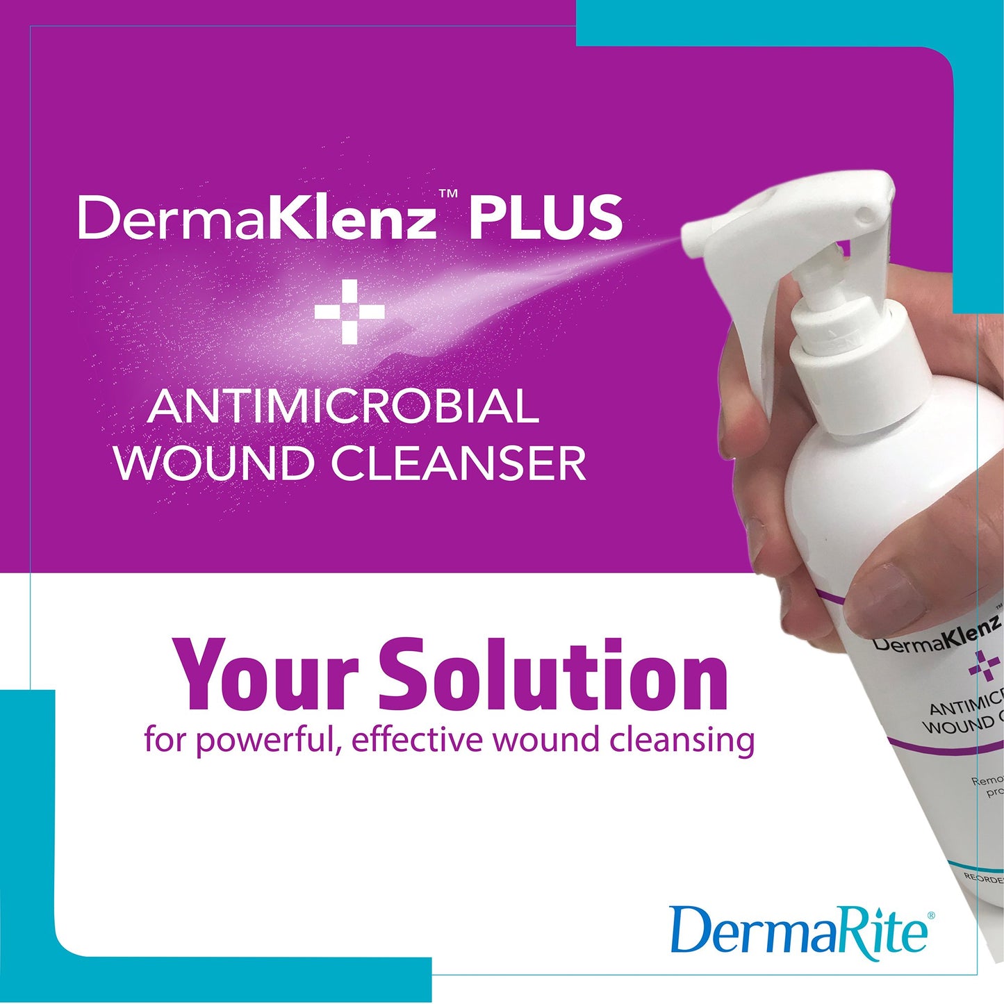 DermaRite's DermaKlenz PLUS Wound Cleanser - Spray Bottle, 8 oz.