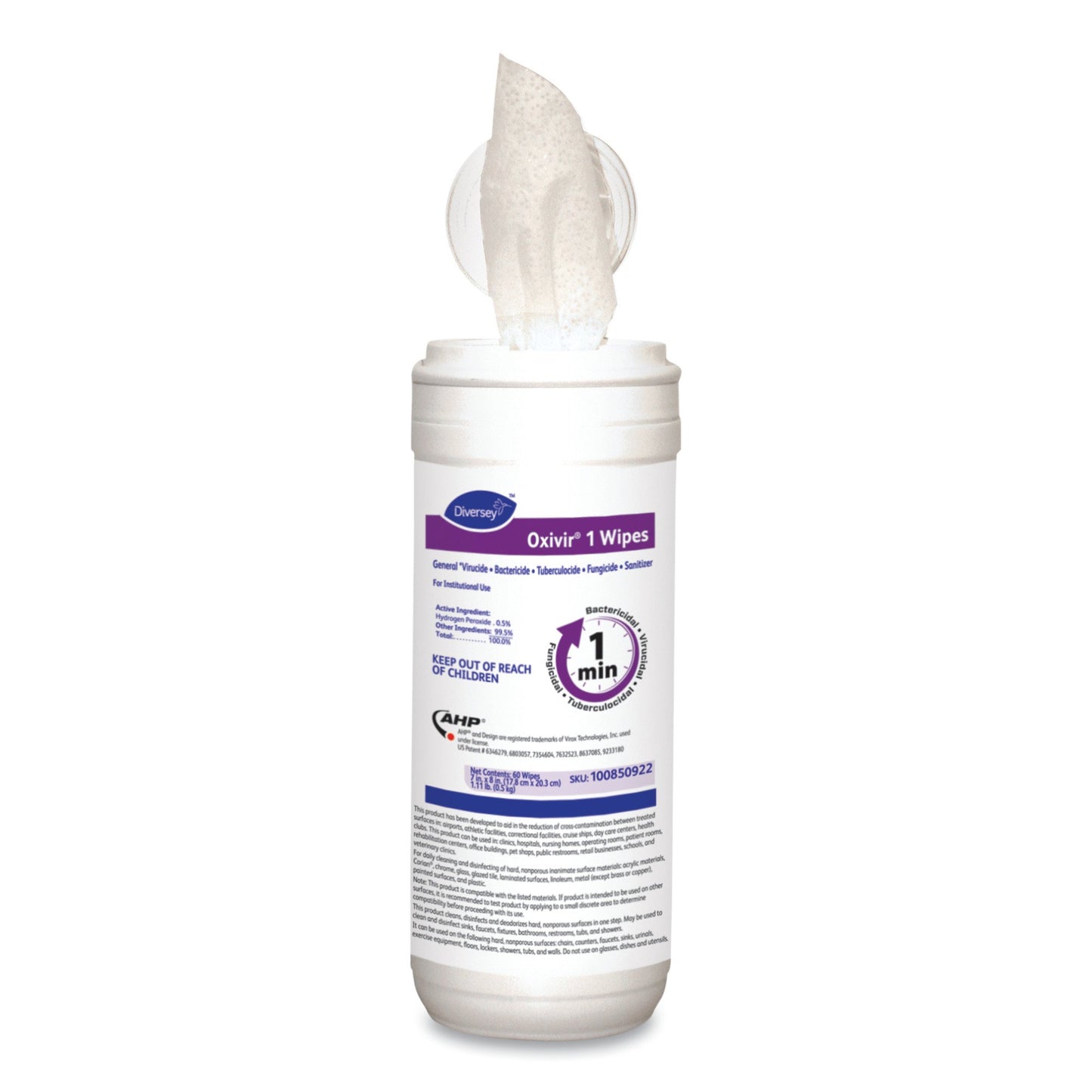 Oxivir® 1 Surface Disinfectant Cleaner Wipes, Canister