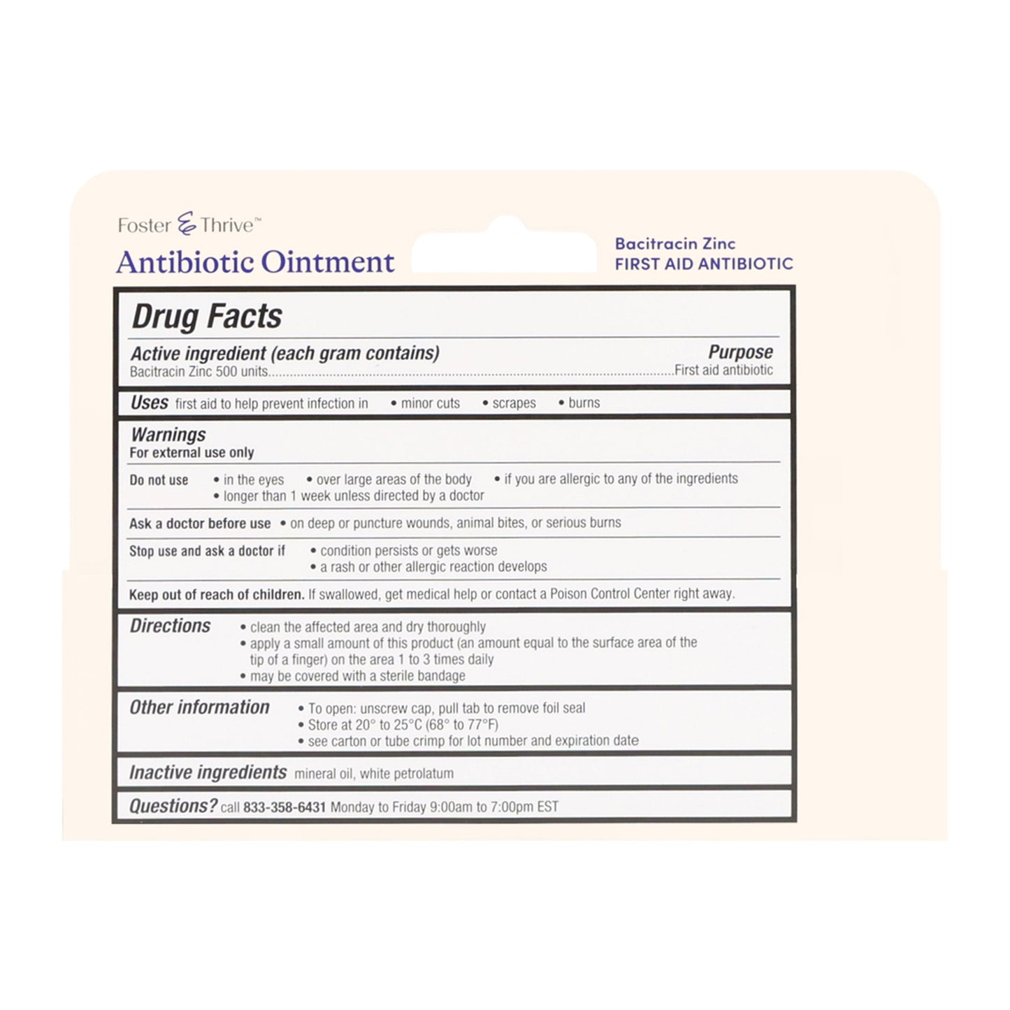 Foster & Thrive™ Bacitracin Zinc Antibiotic Ointment