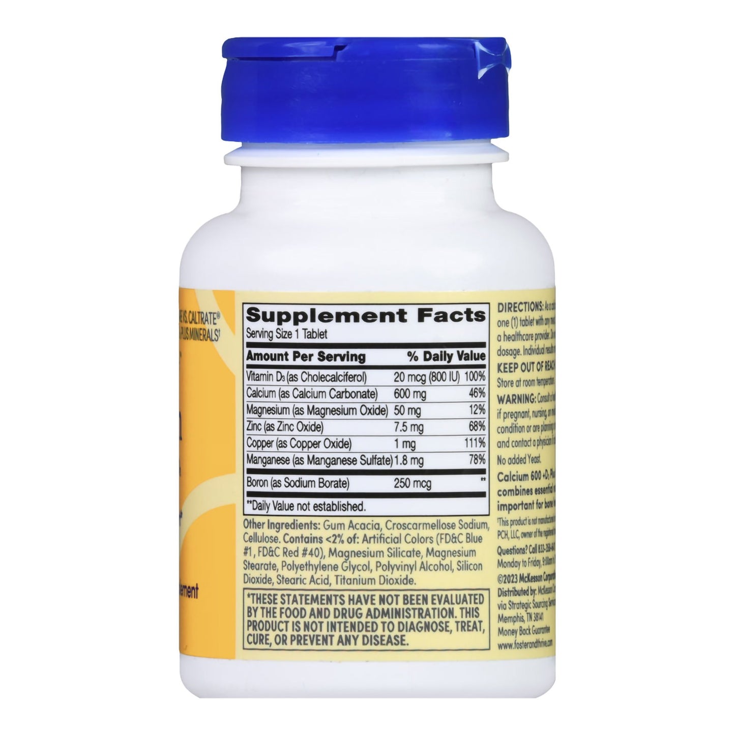 Foster & Thrive™ Calcium 600 mg + Vitamin D-3 Plus Minerals Tablets