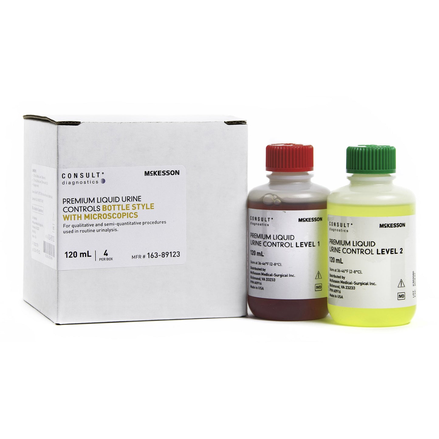 McKesson Consult™ Premium Liquid Urine Bottle Controls, 2 Levels