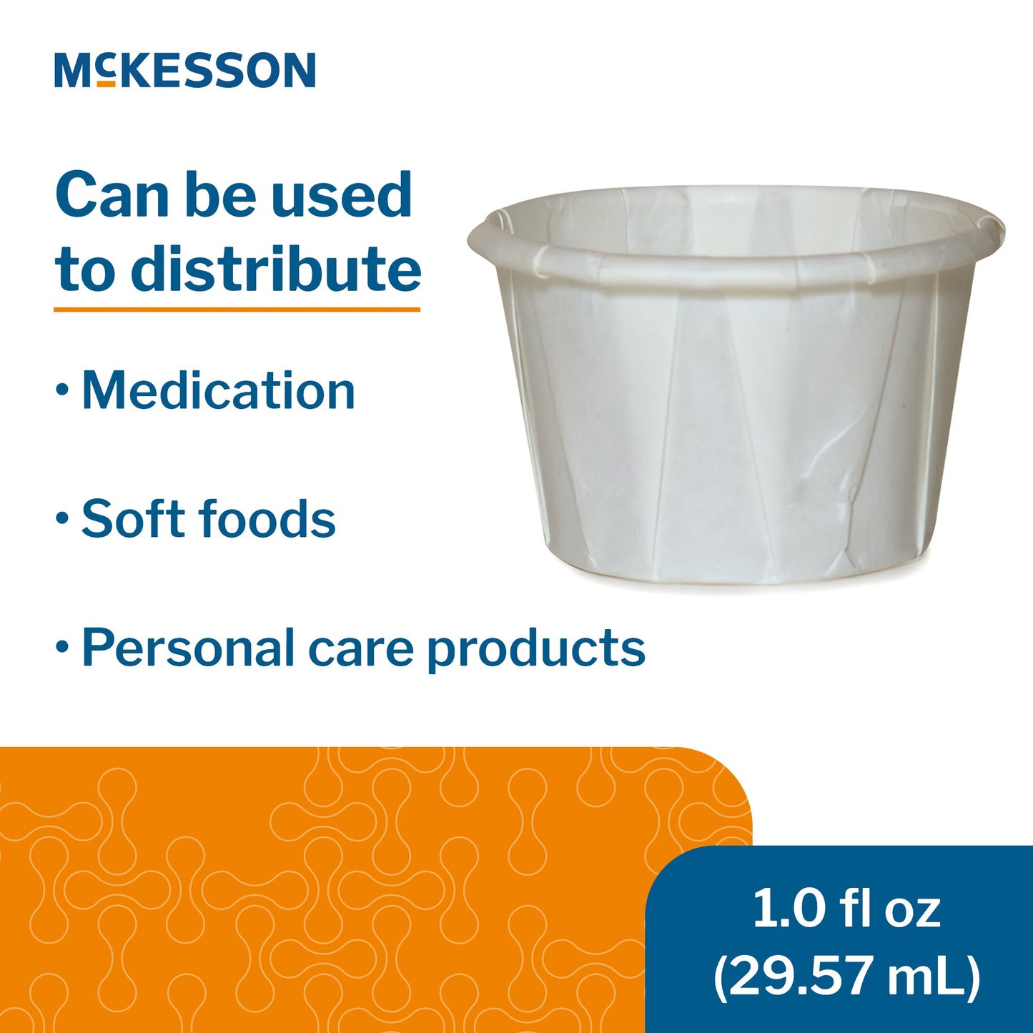 Souffle Cup McKesson 1 oz. White Paper Disposable