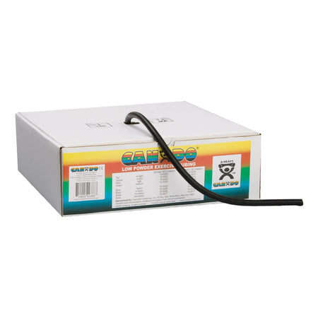 CanDo® Low Powder Exercise Resistance Tubing, Black, 100', X-Heavy Resistance