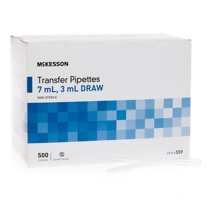McKesson Transfer Pipette, 7.5 mL, 3 mL Draw Volume