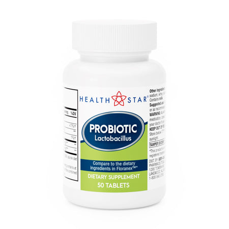 Geri-Care 870-05-HST Health*Star Lactobacillus Probiotic Dietary Supplement Tablets