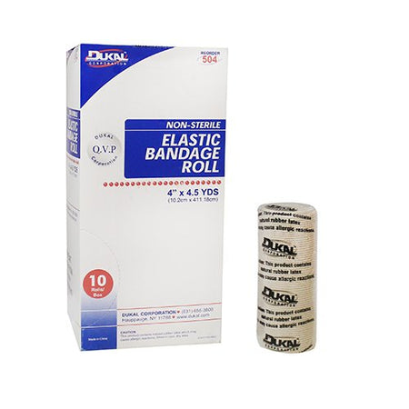 Dukal™ Clip Detached Closure Elastic Bandage, 4 Inch x 5 Yard