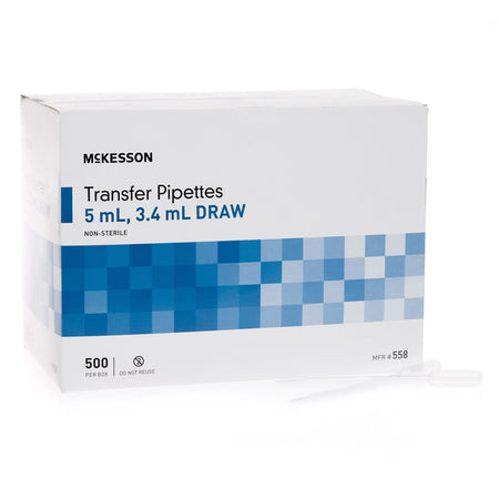 McKesson 558 Transfer Pipette, 5 mL, 3.4 mL Draw Volume