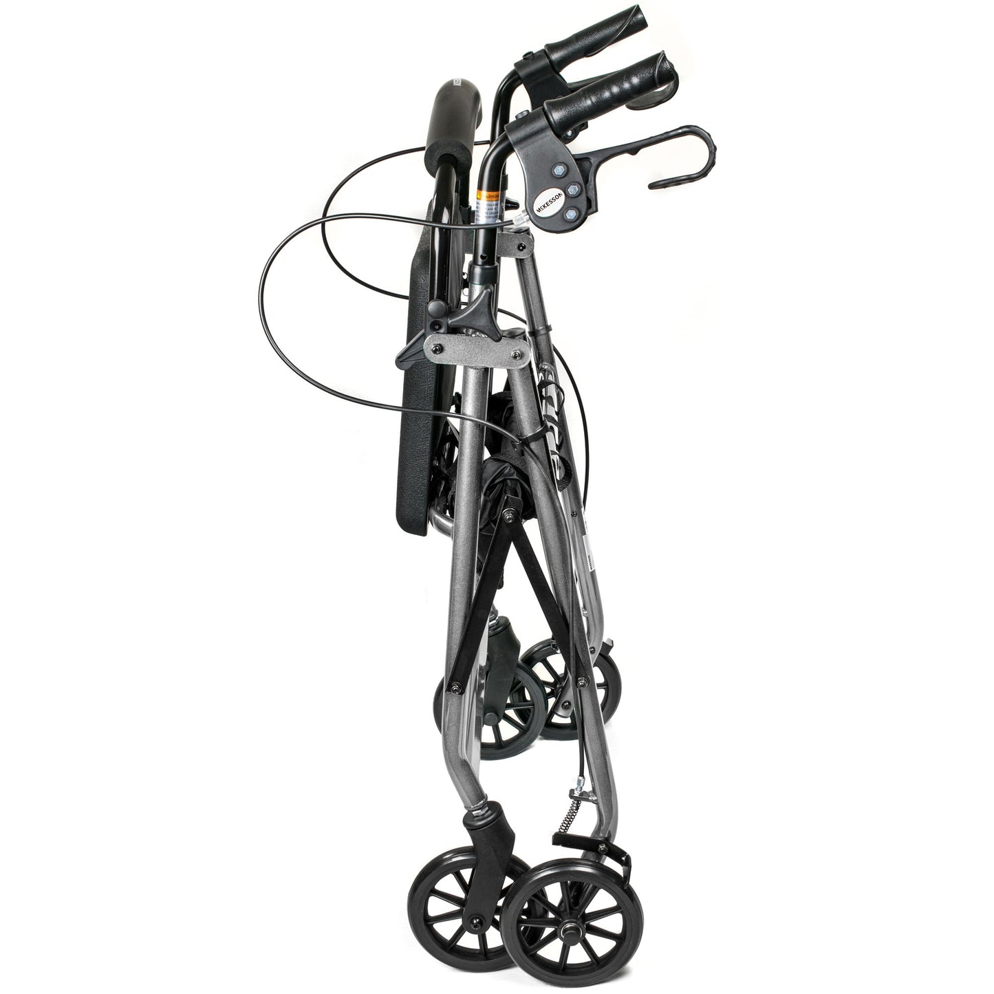 McKesson Folding Aluminum Four-Wheel Rollator, Silver