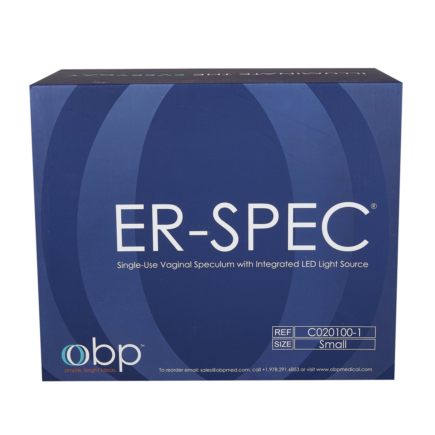 Vaginal Speculum ER-SPEC® Pederson NonSterile Office Grade Acrylic Small Double Blade Duckbill Disposable Built-In Light Source