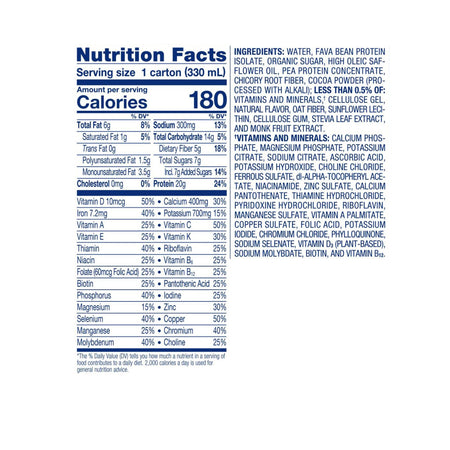 Abbott Nutrition 67453 Ensure Plant Based Protein Nutrition Shake, Chocolate, 11-ounce carton