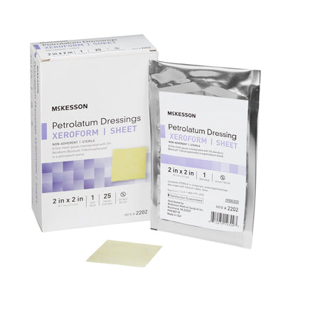 McKesson 2202 Xeroform Petrolatum Impregnated Dressings, 2 x 2 Inch