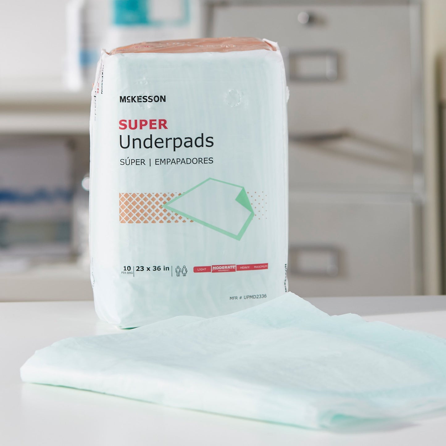 McKesson Super Moderate Absorbency Underpad, 23 x 36 Inch - 150 ct.
