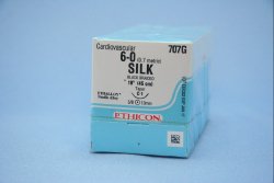 Ethicon 707G Perma-Hand Silk Nonabsorbable Suture with Needle, Taper Cutting Braided