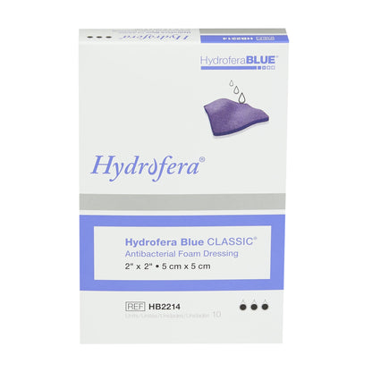 Hydrofera Blue™ Classic Antibacterial Foam Dressing, 5 x 5 Centimeter