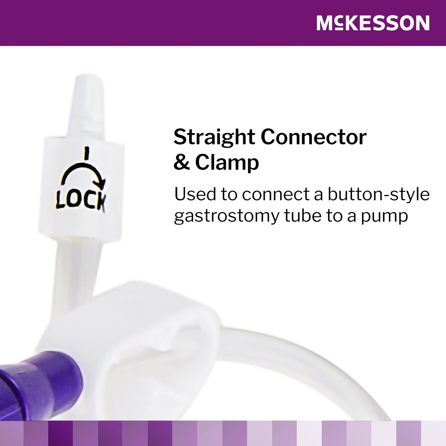 McKesson Bolus Enteral Feeding Extension Tube Set for use with Low-Profile Gastrostomy, Jejunal and Transgastric-Jejunal Feeding Tube