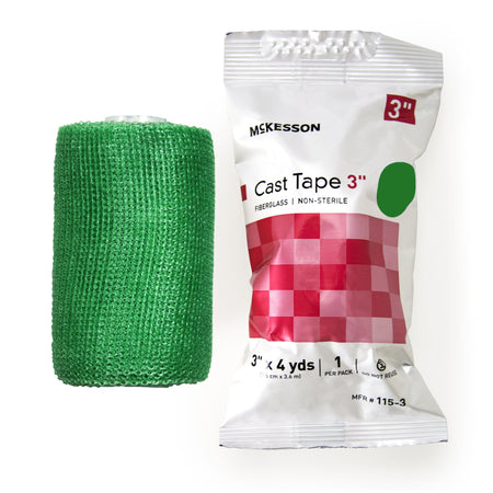 McKesson 115-3G Green Cast Tape, 3 Inch x 4 Yard