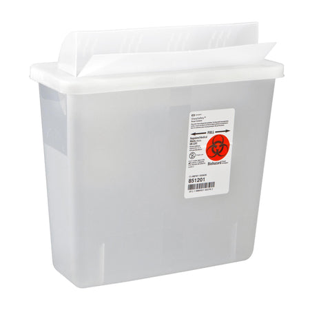 Cardinal 851201 In-Room Multi-purpose Sharps Container, 1-1/4 Gallon, 11 x 10¾ x 4¾ Inch