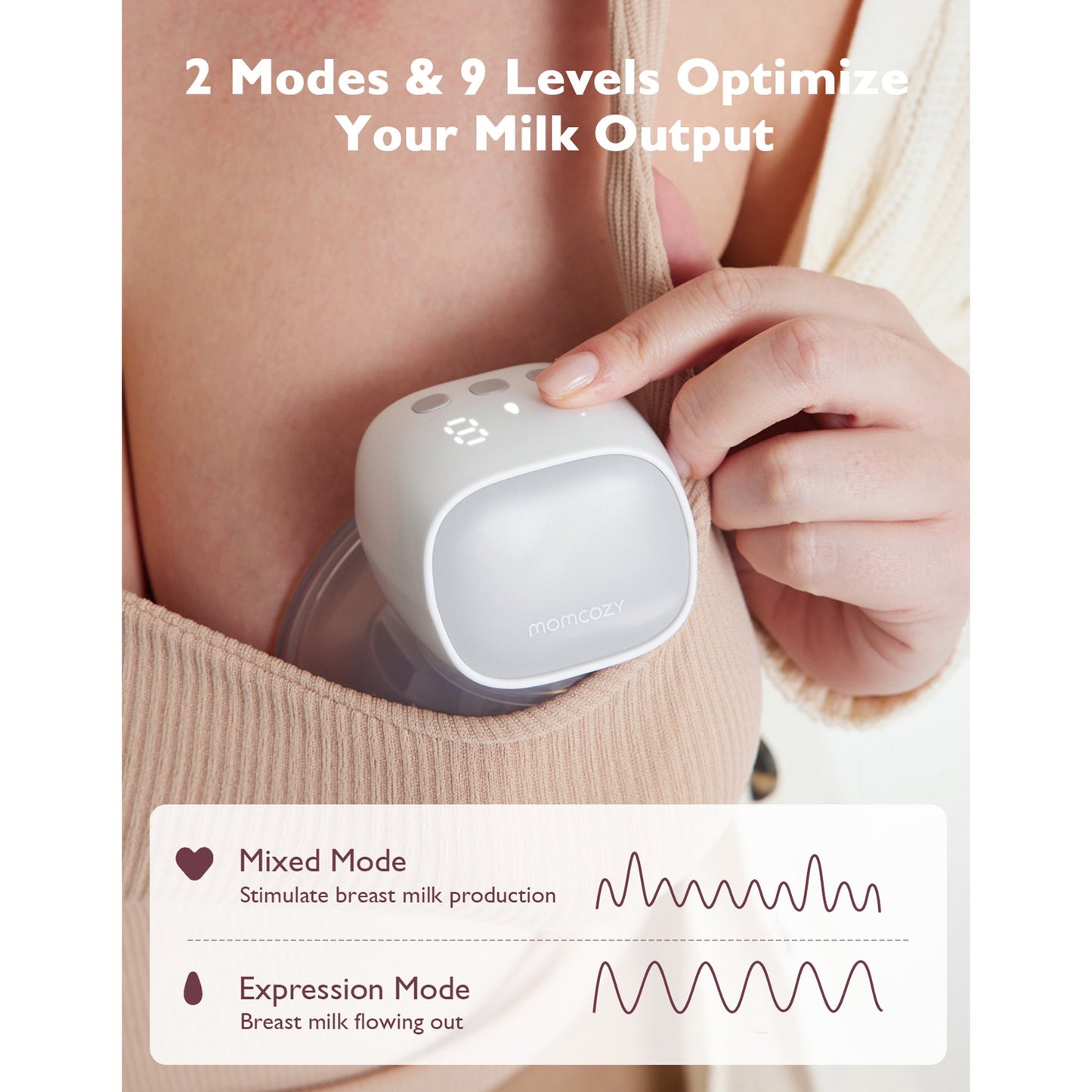 Hands Free Double Electric Breast Pump Momcozy S9 Pro-N