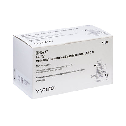 AirLife™ Modudose Respiratory Therapy Solution, 0.9% Sodium Chloride, Sterile, 5 mL Unit Dose Vial