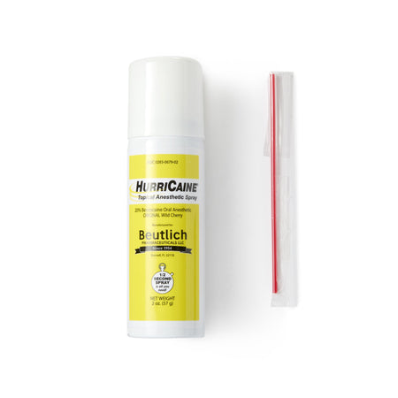 Beutlich Inc 283067902 HurriCaine Benzocaine Oral Pain Relief, 2-ounce Spray Can