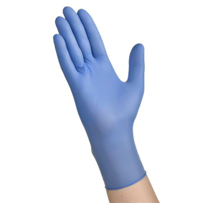 Exam Glove FLEXAL™ Touch X-Small NonSterile Nitrile Standard Cuff Length Textured Fingertips Blue Chemo Tested