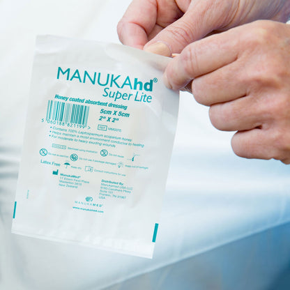 MANUKAhd® Super Lite Honey Impregnated Wound Dressing, 2 x 2 Inch