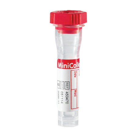 Greiner Bio-One 450470 MiniCollect Capillary Blood Collection Tube, 1 mL, 11 x 40 mm