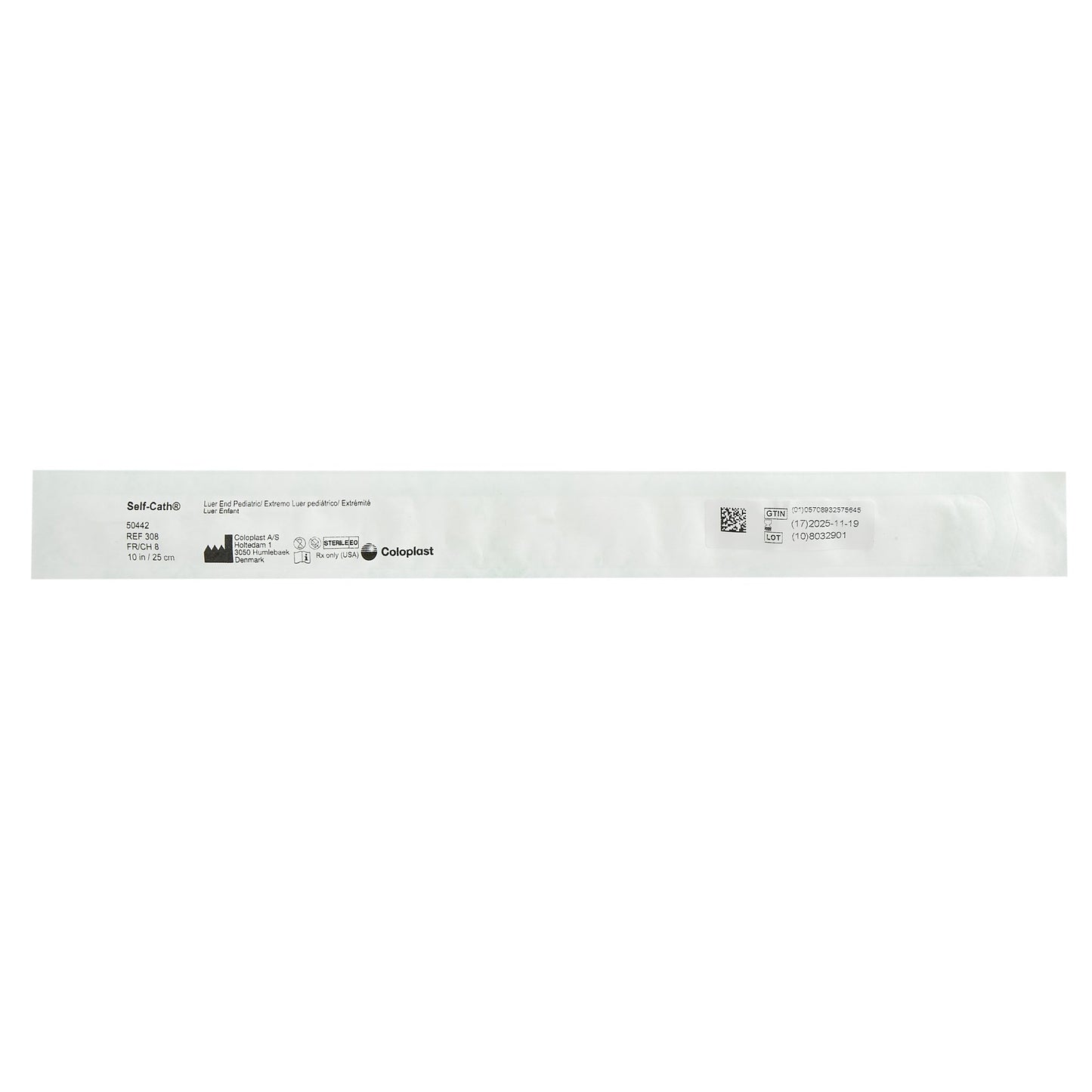 Self-Cath® Pediatric Urethral Catheter, 8 Fr, Straight Tip