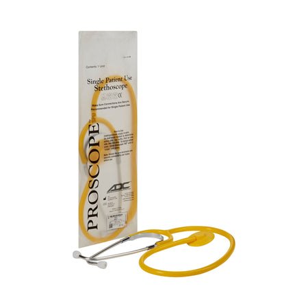 American Diagnostic Corp 664Y Proscope Disposable Stethoscope, Binaural, Yellow, 22 Inch